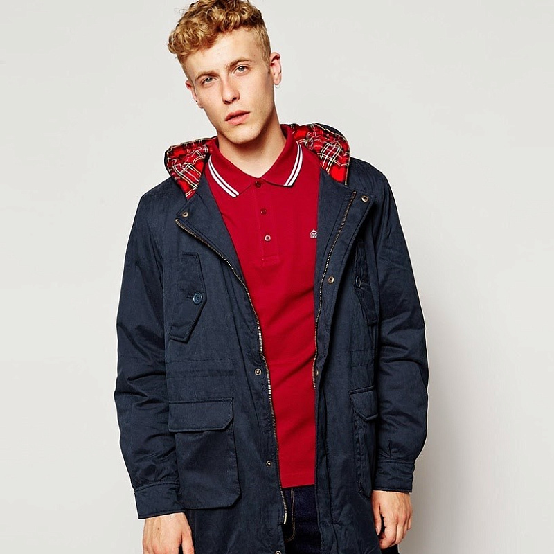 Tobias Fishtail Parka in navy color