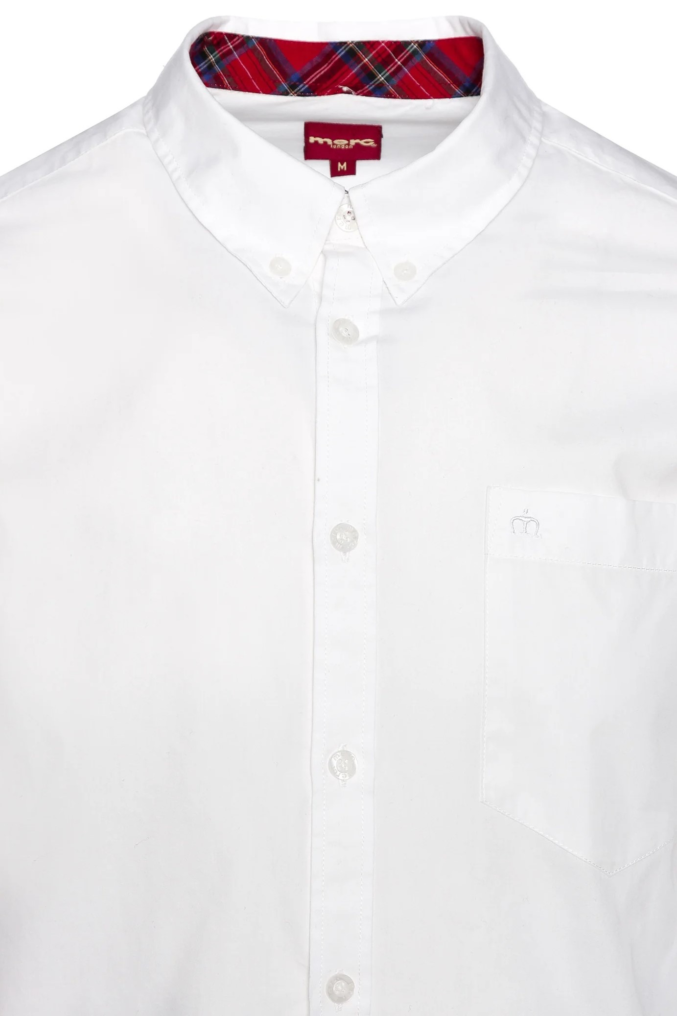 Рубашка Merc Baxter, white (белая), с коротким рукавом