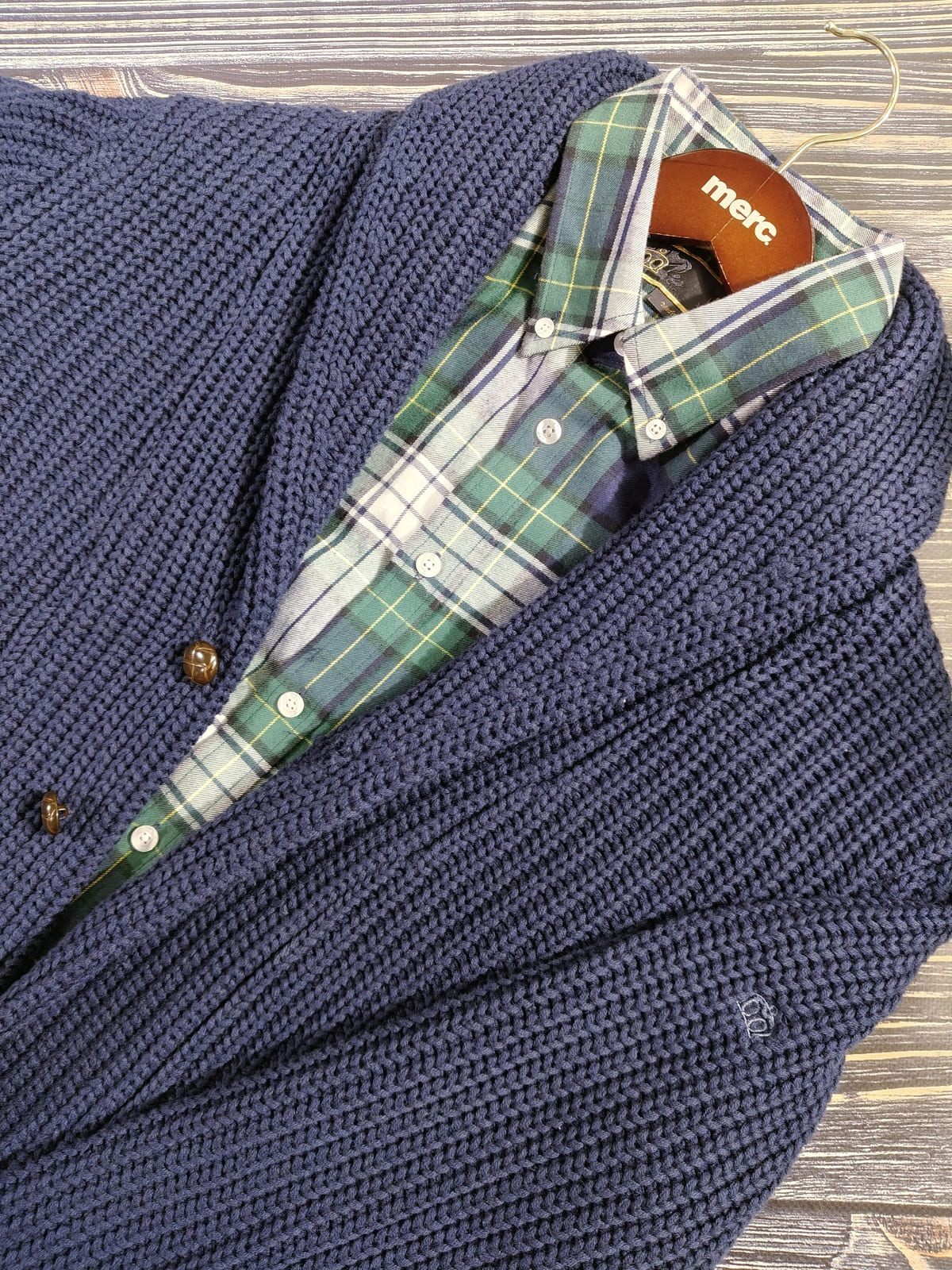 Tampere Cardigan X Kruger Check Shirt