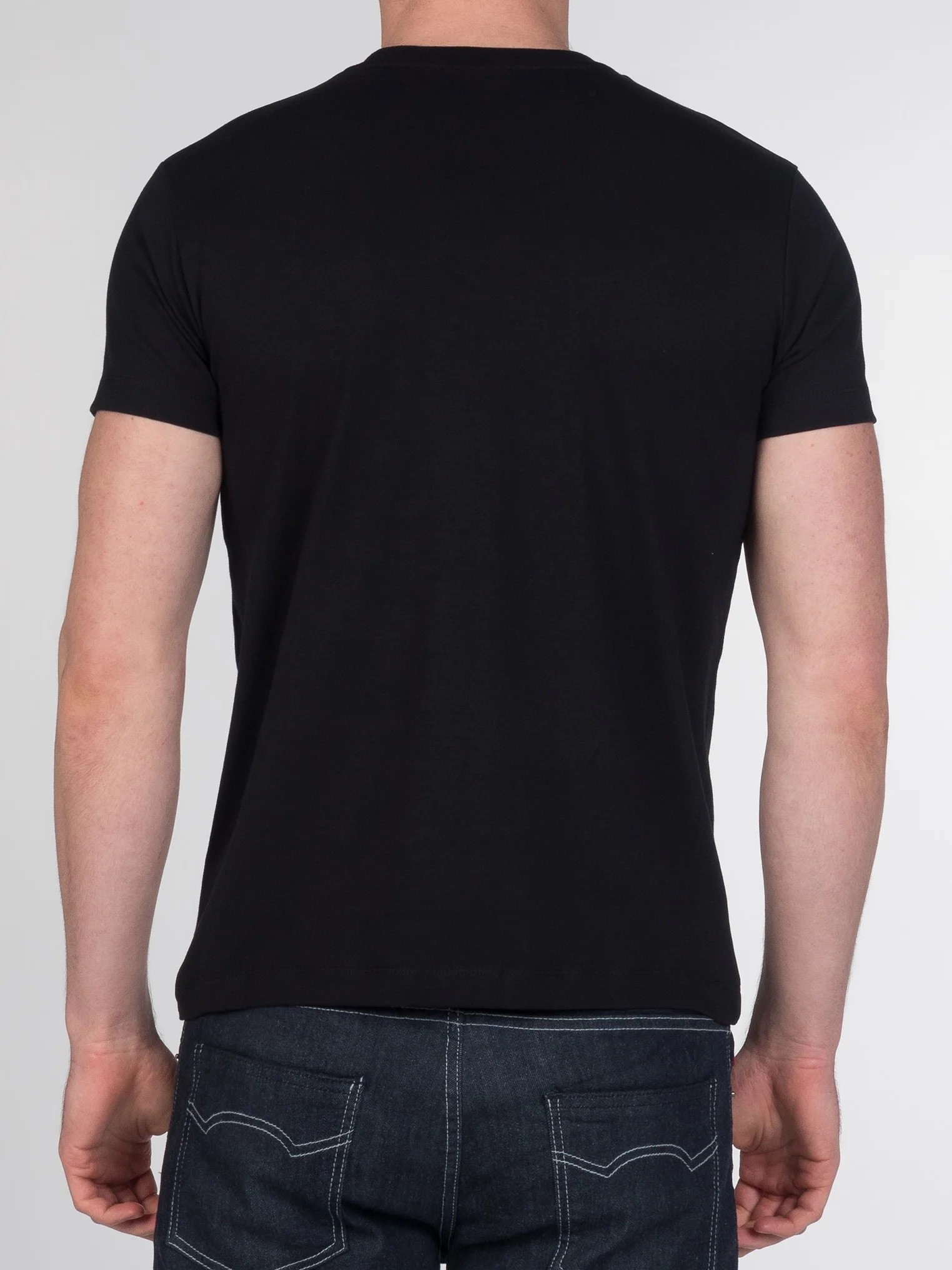 Однотонная мужская футболка Merc Keyport с вышитым на груди логотипом Корона, черная (black), купить на официальном сайте 