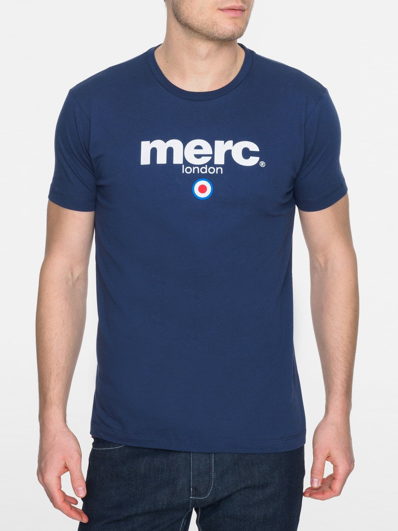 Мужская футболка с классическим логотипом Merc Brighton, navy (синяя), купить на официальном сайте