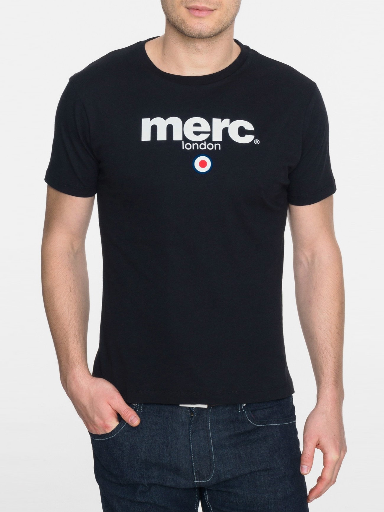 Мужская футболка Merc Brighton c классическим логотипом, черная (black)