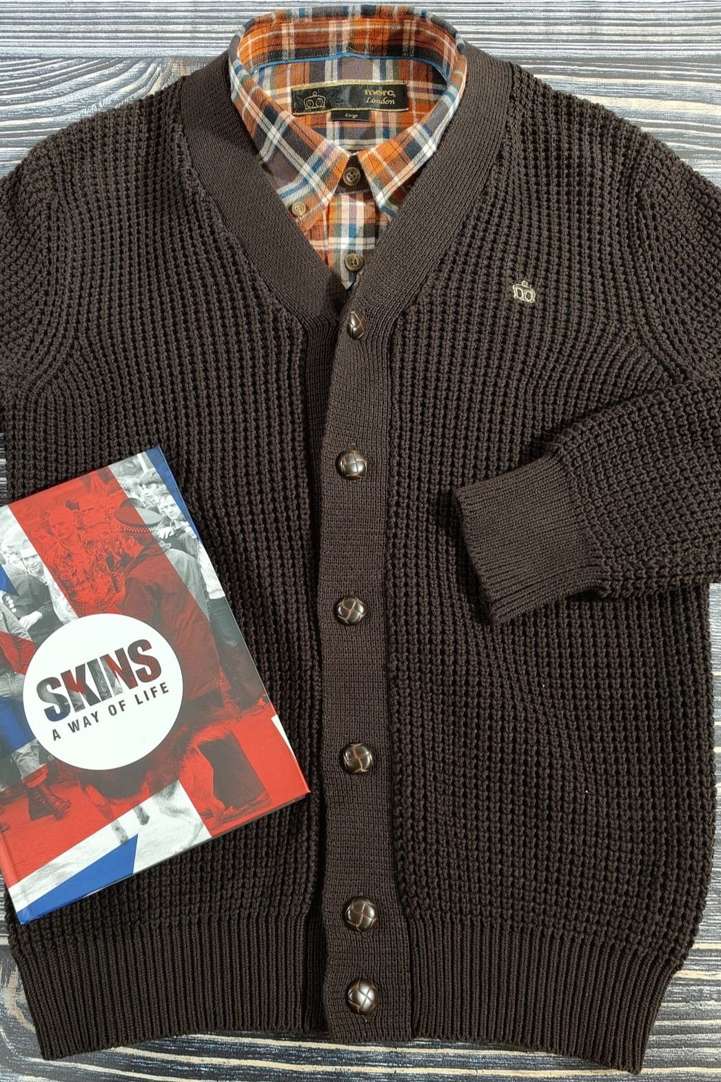 Grayson Cardigan Х Fiddler Check Shirt