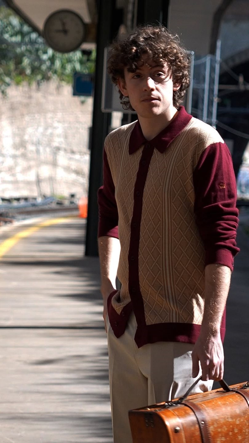 Cavern Knit Shirt Burgundy